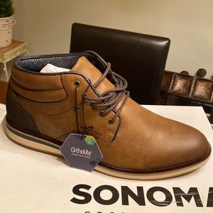 NEW! Sonoma Men’s Casual Dress Shoe Freer Mid Ankle Boots Ortholite Size 10.5